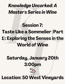 Taste Like a Sommelier Session #1: Exploring the Senses in the World of Wine (3:00pm)