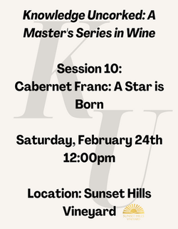 Cabernet Franc: A Star is Born (12:00pm)