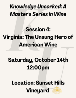 Virginia: The Unsung Hero of American Wine (12:00pm)