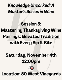 Mastering Thanksgiving Wine Pairings: Elevated Tradition with Every Sip & Bite (12:00pm)