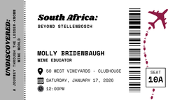 South Africa: Beyond Stellenbosch (12:00pm)