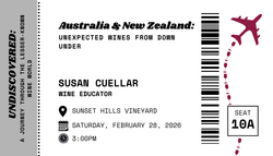 Australia & New Zealand: Unexpected Wines from Down Under (3:00pm)